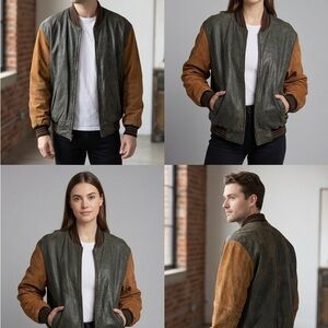 Vintage 1925 Princeton NJ Varsity Leather Bomber Jacket